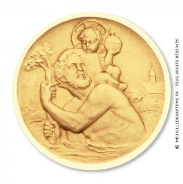 Médaille Becker Saint Christophe (Or Jaune)