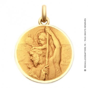 Médaille Saint Christophe  - medaillle bapteme Becker