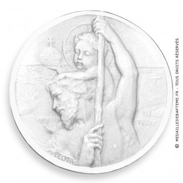 Médaille Becker Saint Christophe de profil (Argent)