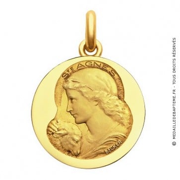 Médaille Sainte Agnès  - medaillle bapteme Becker