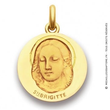 Médaille Sainte Brigitte  - medaillle bapteme Becker