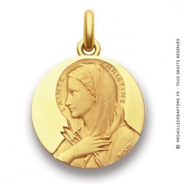 Médaille Sainte Christine  - medaillle bapteme Becker