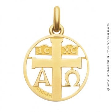 Médaille Symbole Croix  - medaillle bapteme Becker