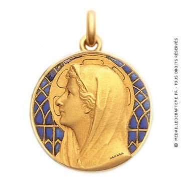 Médaille Vierge au Voile  - medaillle bapteme Becker