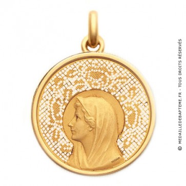 Médaille Vierge au Voile  - medaillle bapteme Becker