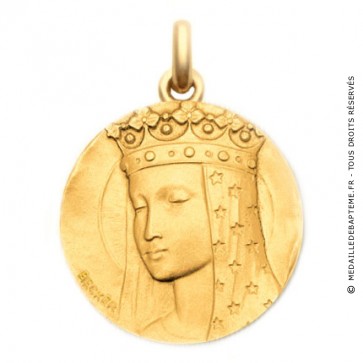 Médaille Vierge aux Etoiles  - medaillle bapteme Becker