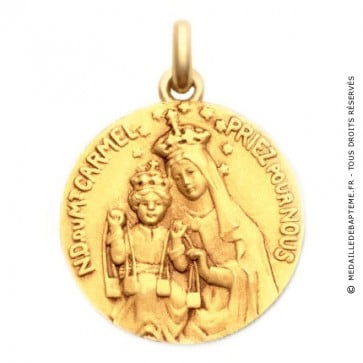 Médaille Vierge Mont Carmel  - medaillle bapteme Becker