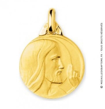 Médaille Christ bénissant (Or Jaune 9k)