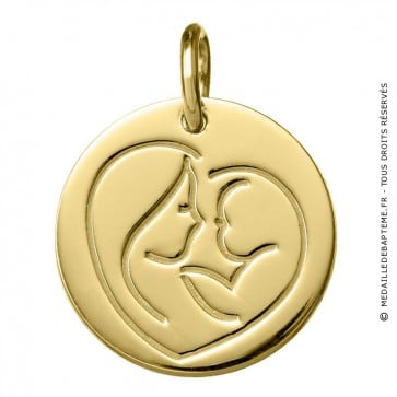 Médaille Coeur de Maman (Or jaune 9K)