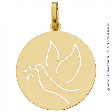 Médaille colombe ajourée (Or Jaune)