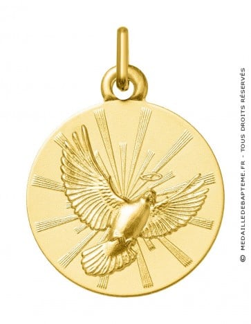 Médaille Colombe de l' Esprit Saint (Or Jaune)