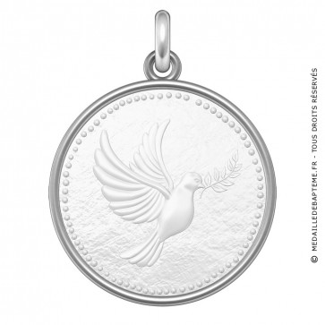 Médaille Colombe (Argent & Nacre) 