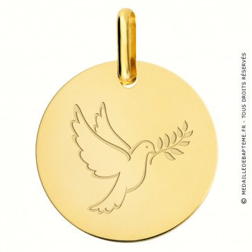 Médaille Colombe au Rameau (Or Jaune 9K)