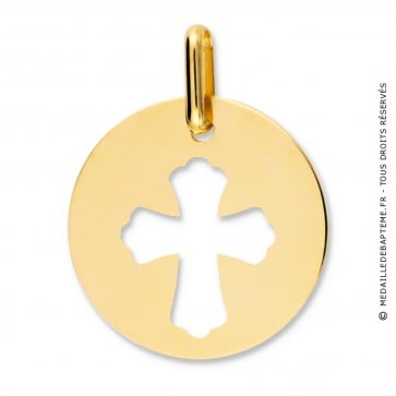 Médaille croix ajourée (Or Jaune)