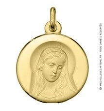 Médaille Jeune Marie Auréolée (Or Jaune)