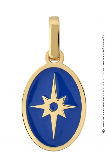 Médaille Croix du Nord laquée Bleu