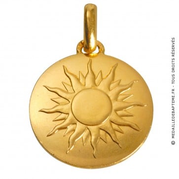 Médaille je brillerai comme un soleil (avec texte) (Or Jaune)
