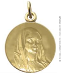 Médaille Portrait de la Madone (Or Jaune)