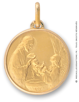 Médaille Le Baptême (Or Jaune 9K)