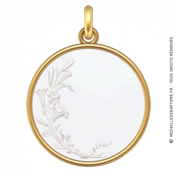 Médaille Les Lys (Or & Nacre)