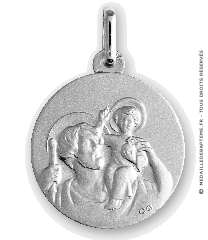 Ma Médaille Saint Christophe (Or Blanc 9K)