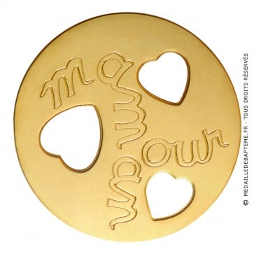 Médaille Maman Amour (Or Jaune)