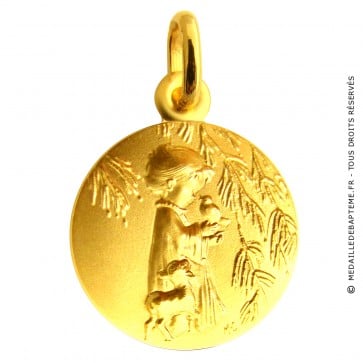 Médaille Ange à l'oiseau (or jaune)