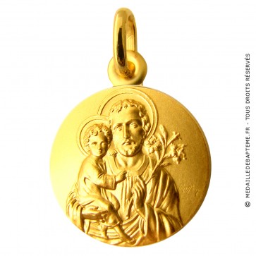 Médaille Joseph et l'Enfant auréolés (Or Jaune)