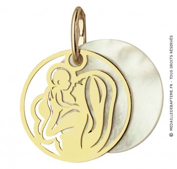 Médaille Maternité Or et Nacre (Or jaune
