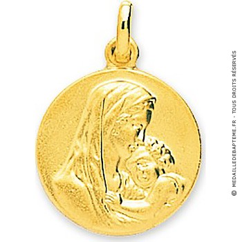 Médaille Vierge à l'Enfant (or jaune)