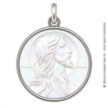 Médaille Le Christ (Argent & Nacre)