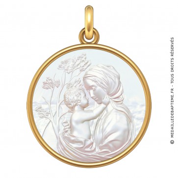 Médaille Vierge à l'Enfant "Le Regard" 