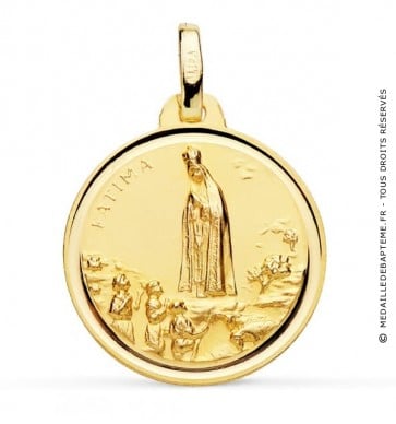Médaille Notre-Dame de Fatima (Or Jaune 9k)