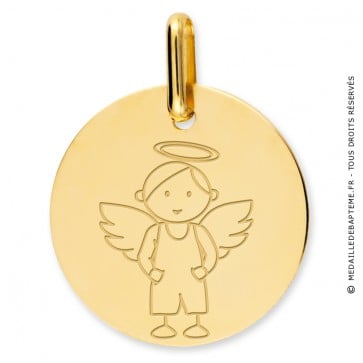 Médaille ange garçon (Or Jaune)