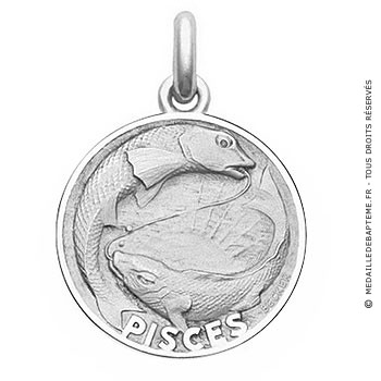 Médaille Zodiaque Poissons BECKER ( argent)