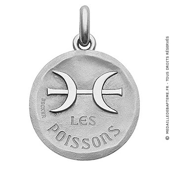 Médaille Stylisée Zodiaque Poissons BECKER ( argent)