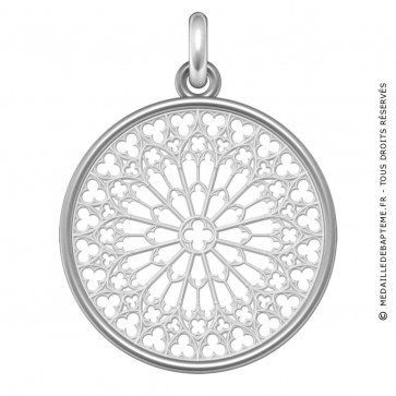 Rosace Notre Dame de Paris (Argent & Nacre)