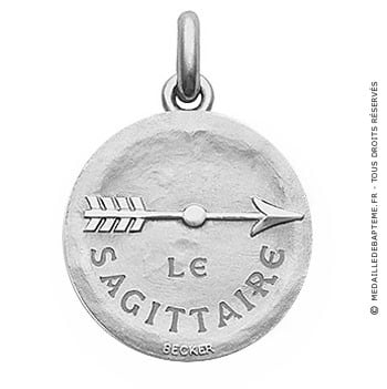 Médaille stylisée Zodiaque Sagittaire BECKER ( argent)