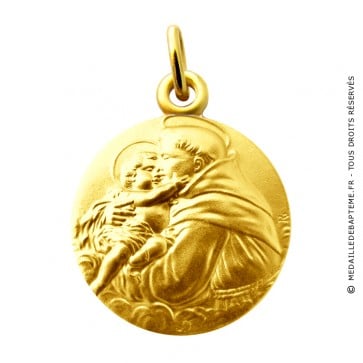  Médaille Saint Antoine de Padoue Martineau (Or Jaune)