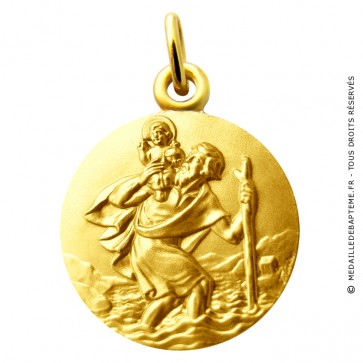 Médaille Saint Christophe Martineau (Or Jaune) 