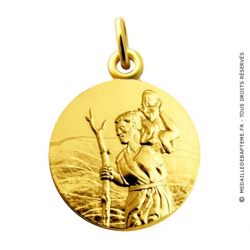 Médaille Saint Christophe Martineau (Or Jaune)