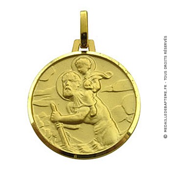 Médaille Saint-Christophe (or jaune)