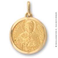 Médaille Saint-François d'Assise or jaune 9K