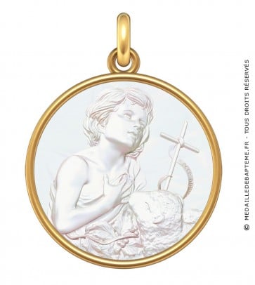 Médaille Saint Jean-Baptiste (Or & Nacre)