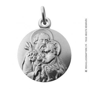 Médaille Saint Joseph et l'Enfant (Argent) 