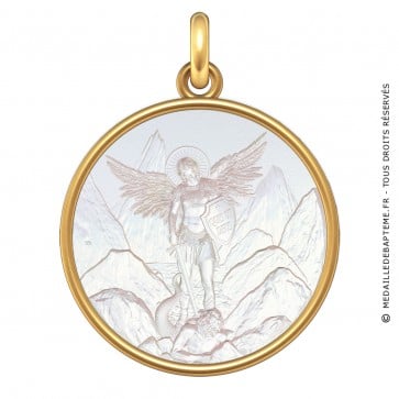 Médaille Saint-Michel (Or & Nacre)
