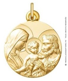 Médaille de la Sainte Famille (Or jaune 9K)