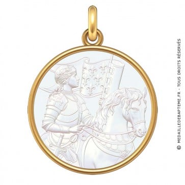 Médaille Sainte Jeanne d'Arc (Or & Nacre)