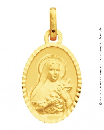 Médaille Sainte Thérèse ovale (Or Jaune)