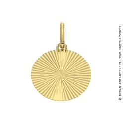 Médaille Solaire ciselée en rayons (Or Jaune)